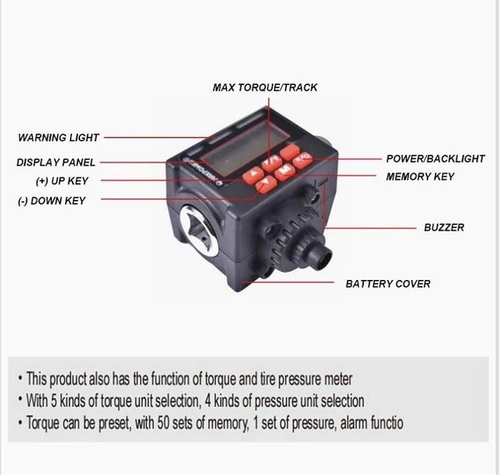 Torque Meter And Tire Pressure Gauge