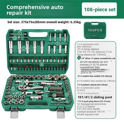 JUEGO DE HERRAMIENTAS 1/2" 108UNDS